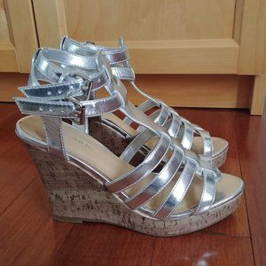 Silver Wedge Heels